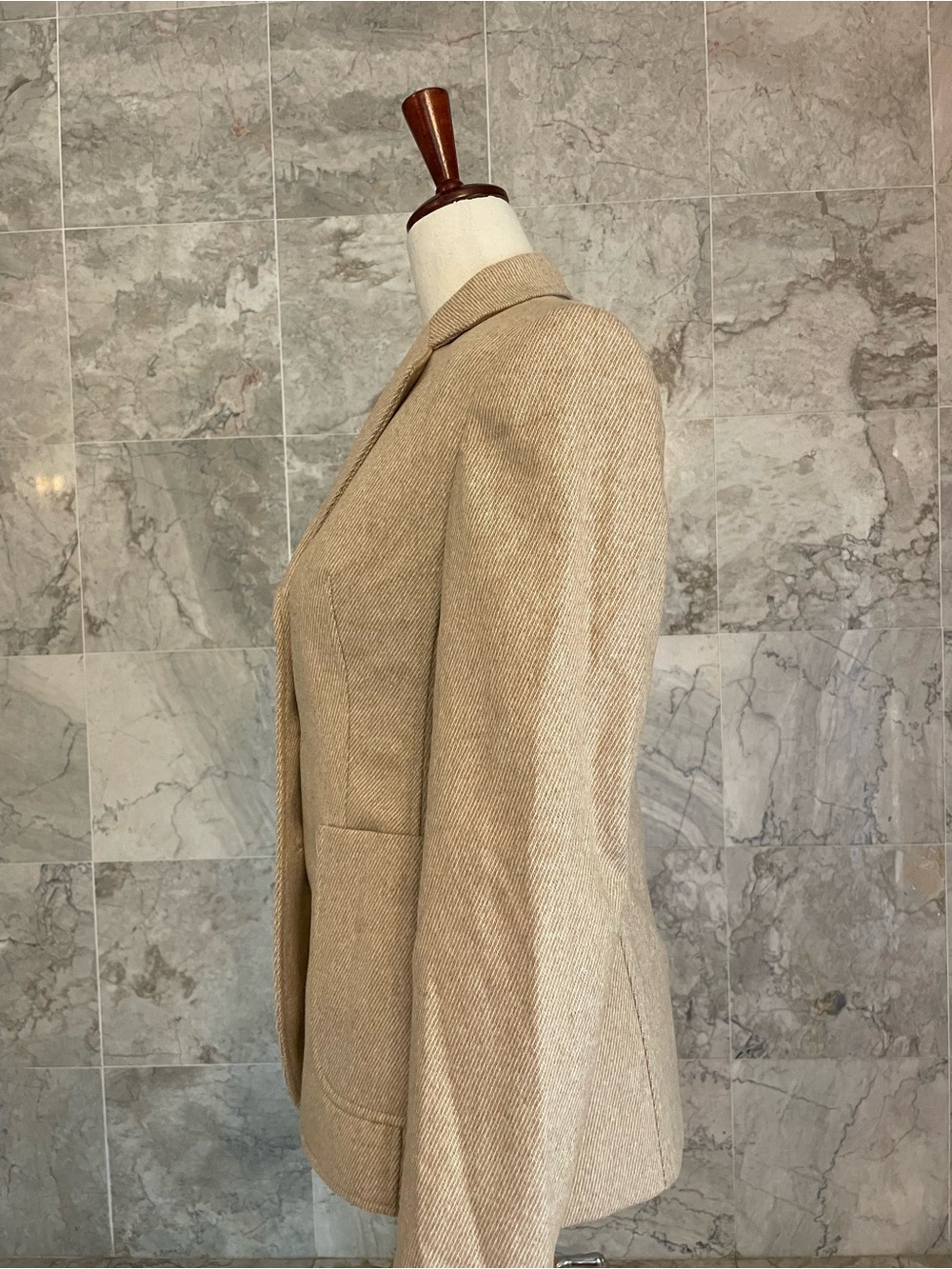 EXPRESS Diagonal Striped Wool Blazer Jacket - Picture 5 of 8